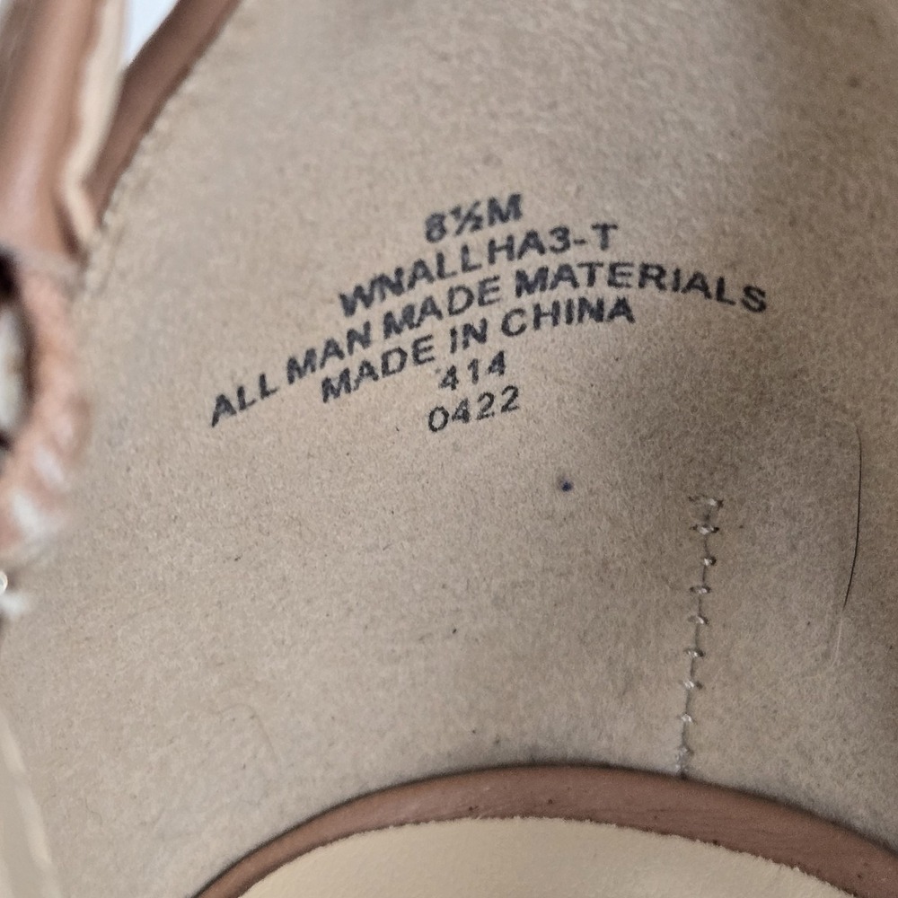 Nine West Beige Braided Strap Heels - Picture 3 of 9